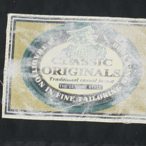 Classic Originals Men's Black Jacket Size 44 Bomber