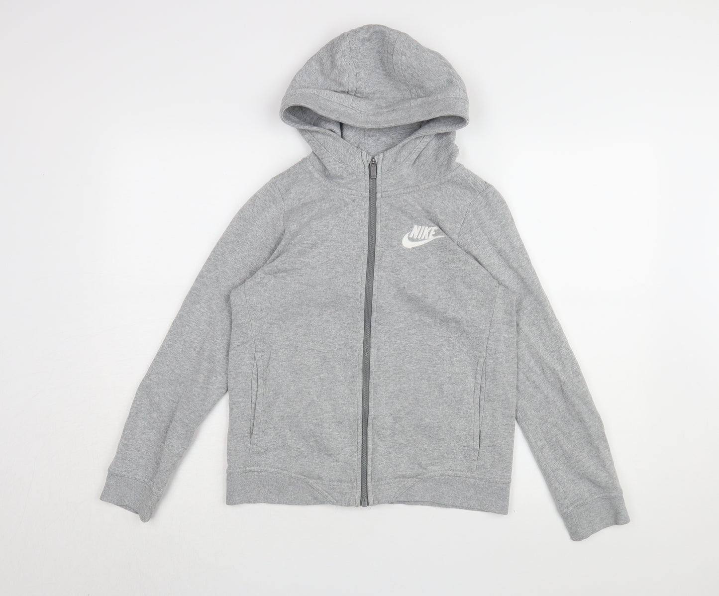 Nike Boys Grey Hooded Jacket - Size 12-13 Years
