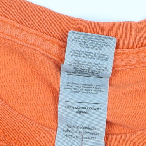 Bike Week Men's Orange Graphic Print T-Shirt L