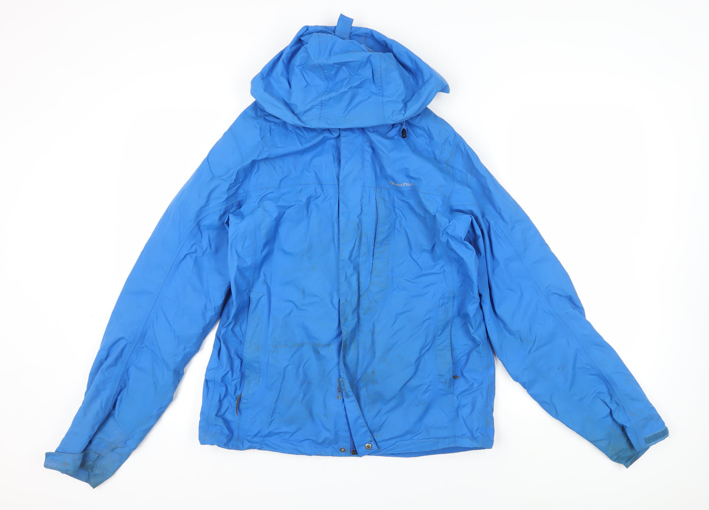 Quechua Men's Blue Waterproof Rain Jacket Size M