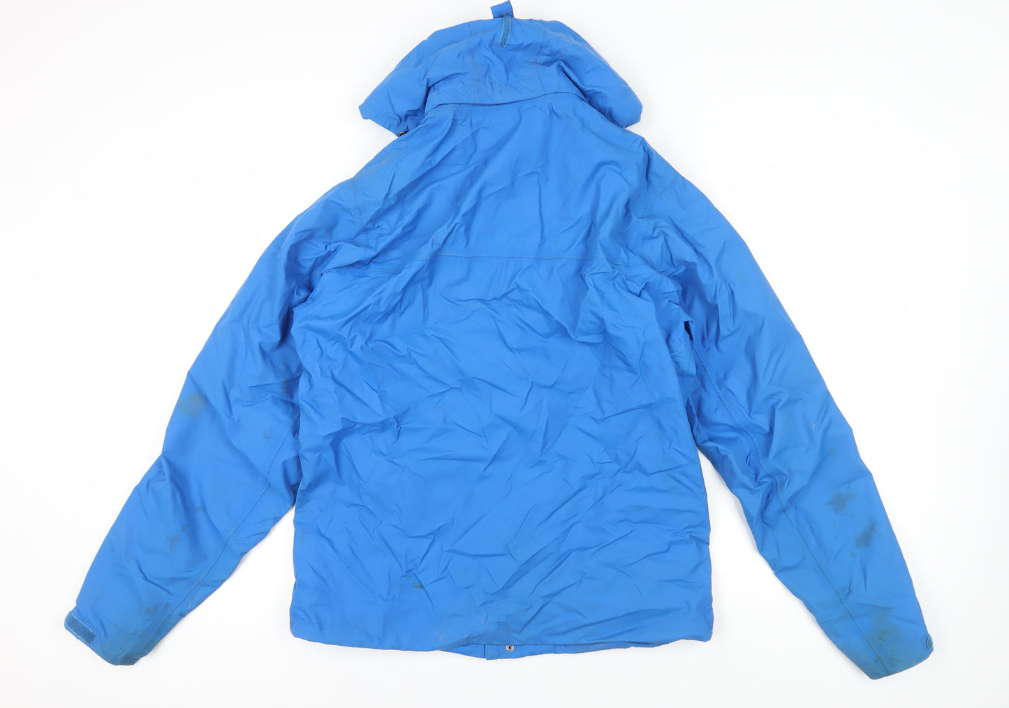 Quechua Men's Blue Waterproof Rain Jacket Size M