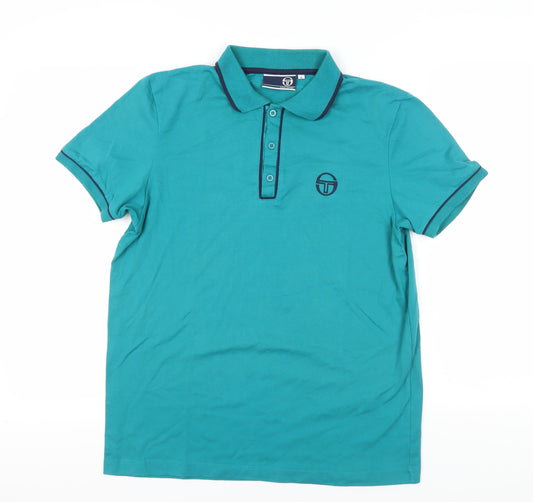 Sergio Tacchini Men's Green Polo M