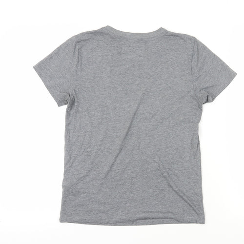 Hollister Women's Grey T-Shirt, Size S, Casual Crew Neck