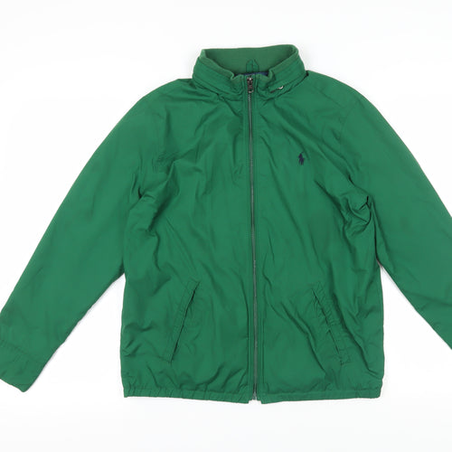 Ralph Lauren Green Basic Jacket L Unisex, Logo, Full Zip