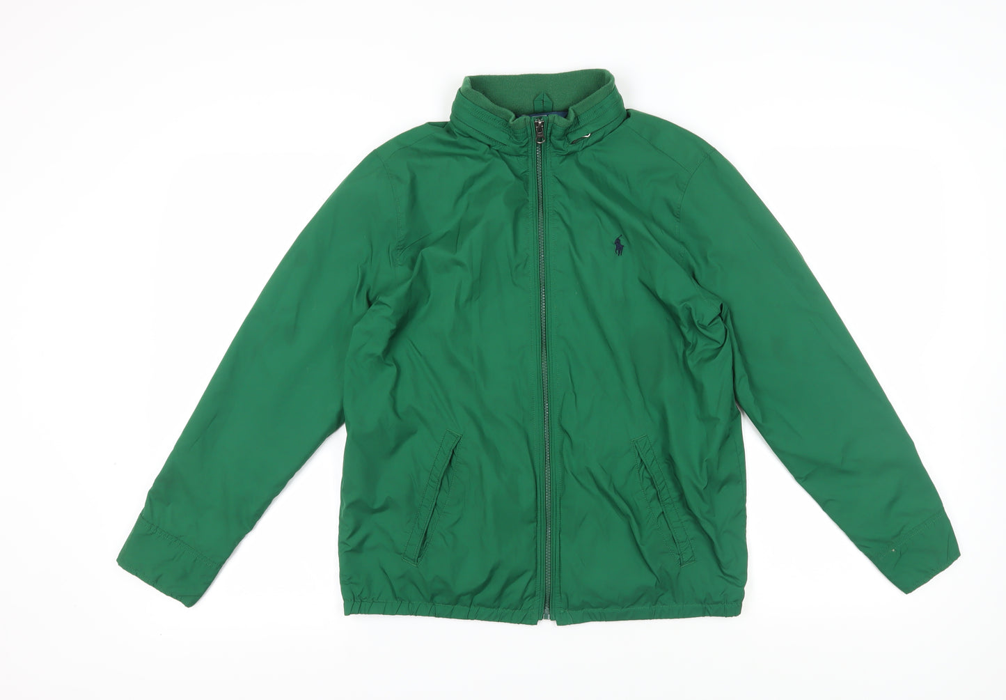 Ralph Lauren Green Basic Jacket L Unisex, Logo, Full Zip