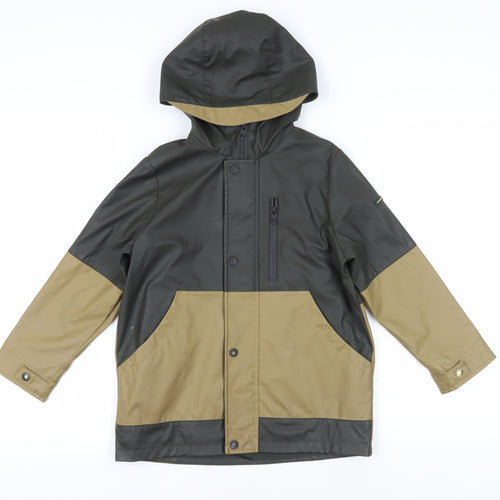 Firetrap Boys Colourblock Rain Coat, 7-8 Years, Hooded