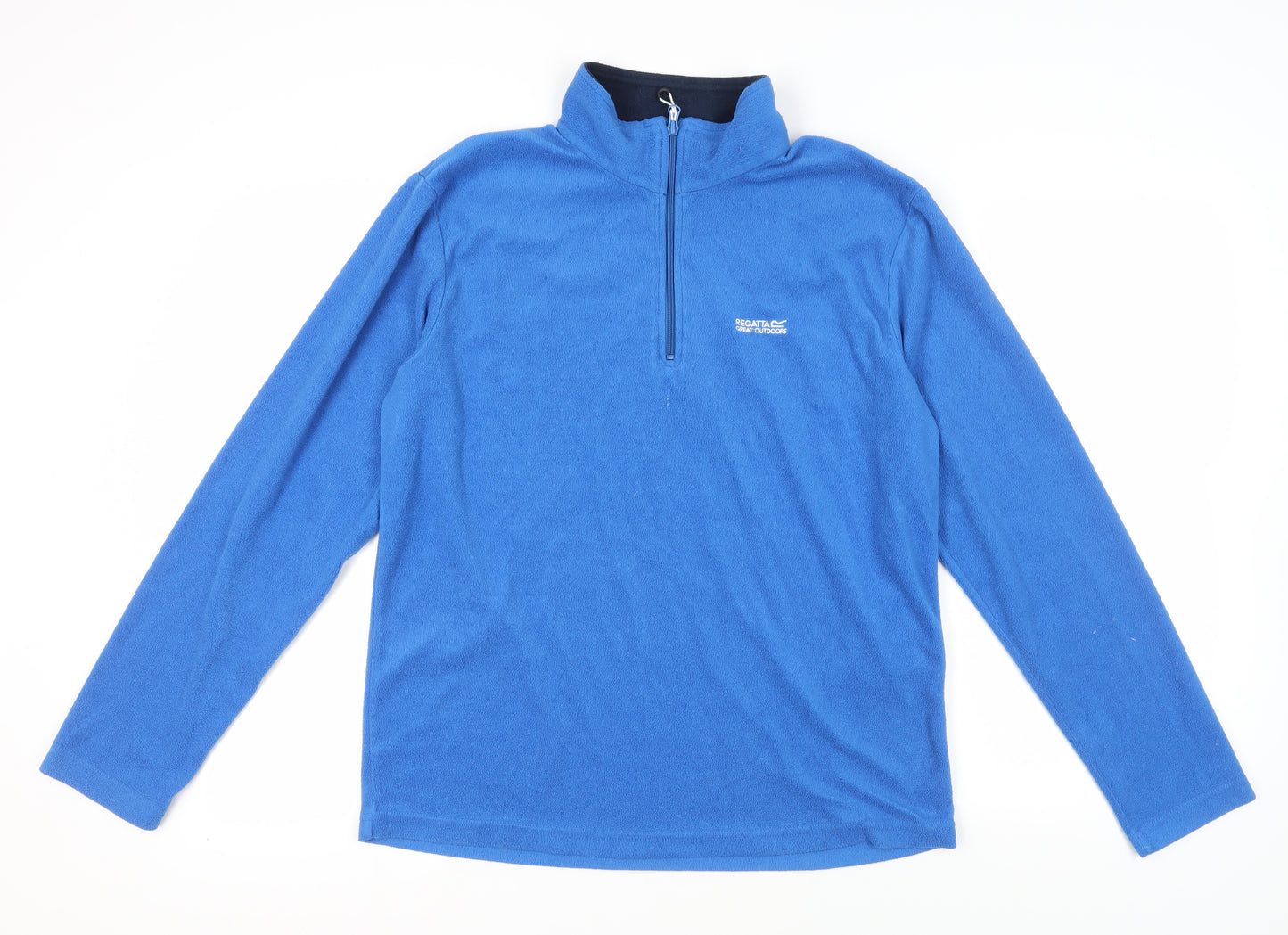 Regatta Men's Blue 1/4 Zip Fleece Sweatshirt L