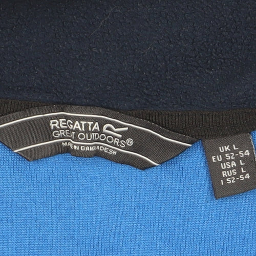 Regatta Men's Blue 1/4 Zip Fleece Sweatshirt L