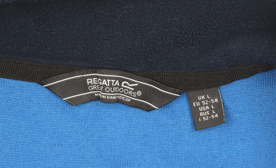 Regatta Men's Blue 1/4 Zip Fleece Sweatshirt L