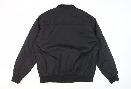 Blu Apparel Men's Black Bomber Jacket 2XL