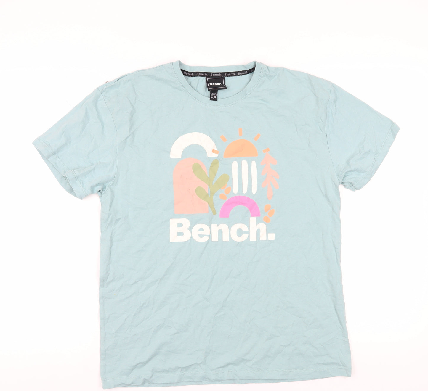 Bench Unisex Blue Cotton T-Shirt, Size M, Casual Wear