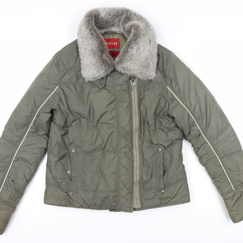 Firetrap Women’s Green Bomber Jacket in Size 12