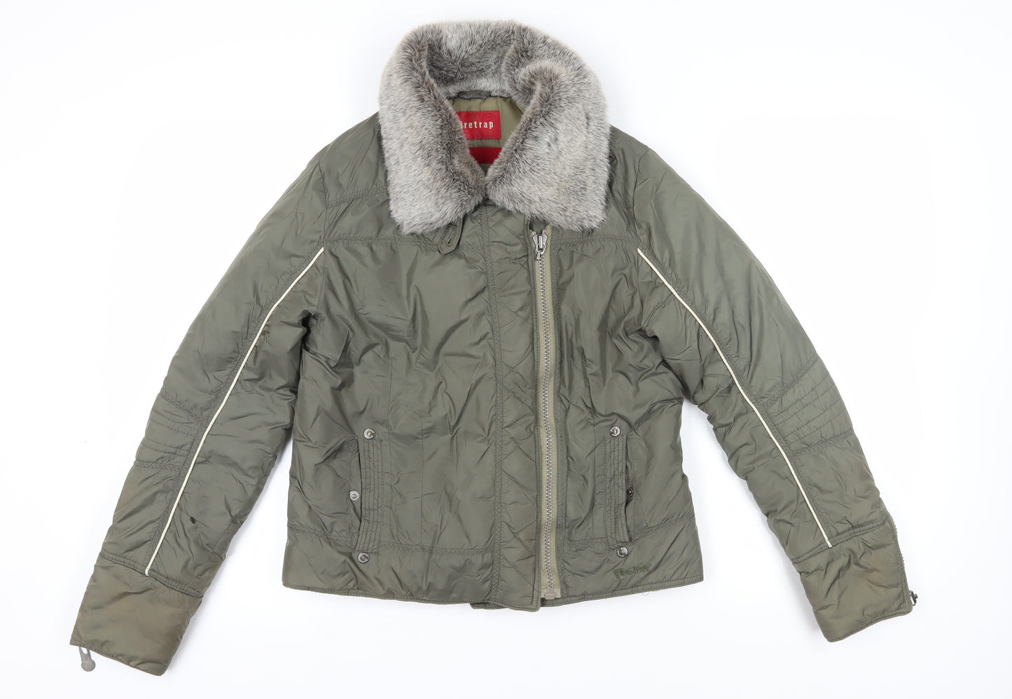 Firetrap Women’s Green Bomber Jacket in Size 12