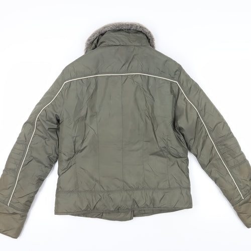 Firetrap Women’s Green Bomber Jacket in Size 12