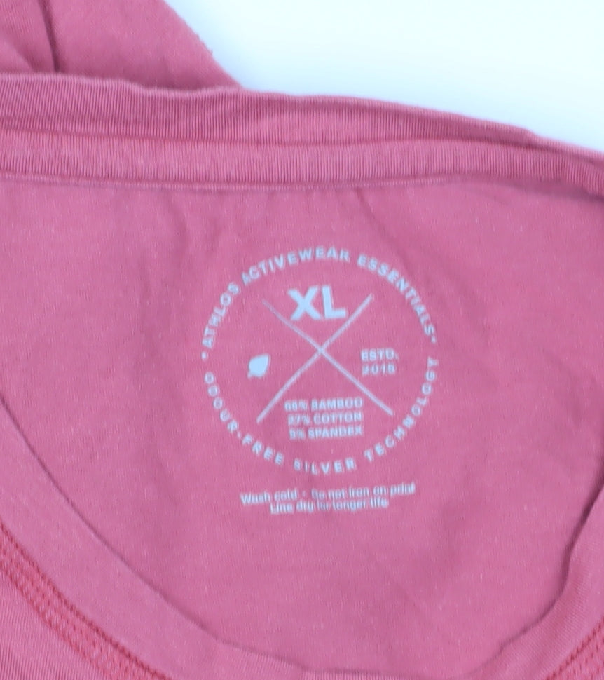 Athlos Men's Pink XL Bamboo Blend T-Shirt
