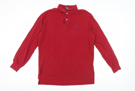 Polo Ralph Lauren Red Men's Long Sleeve Polo Shirt M