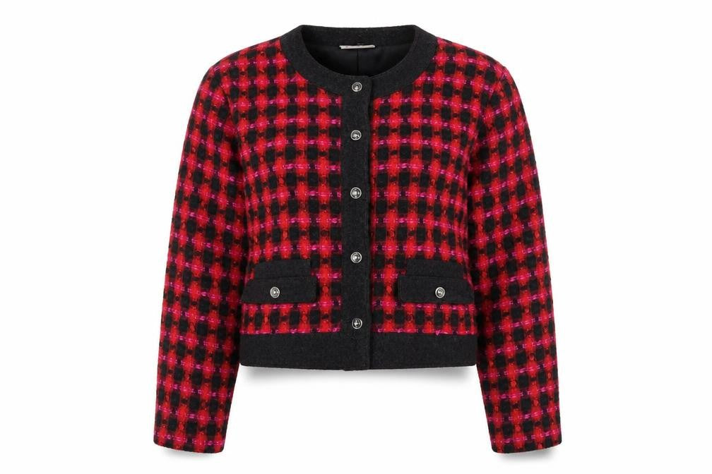 Front view of Shady Lady Women's Multicoloured Blazer, size 16, Cropped
