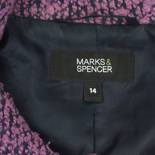 Marks and Spencer Women's Purple Bouclé Blazer