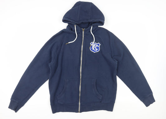 Everton Men's Blue Full Zip Hoodie - Medium