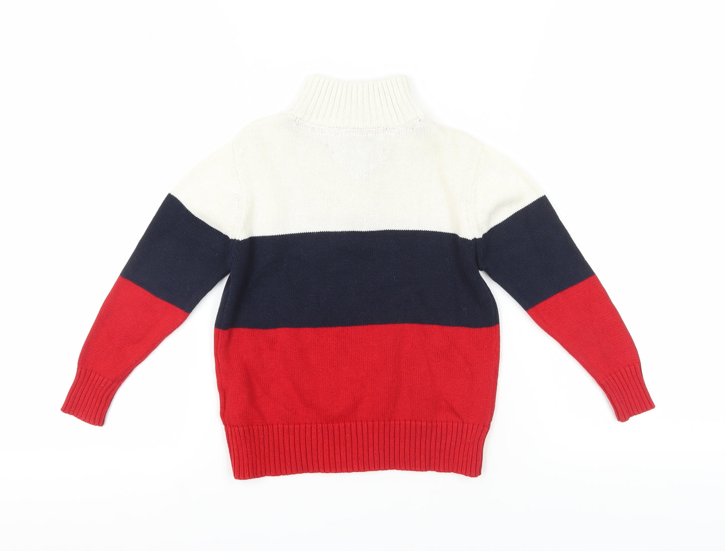 Tommy Hilfiger Boys Multicoloured High Neck Pullover Jumper - 5 Years