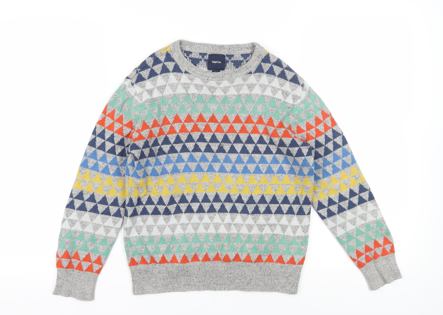 Gap Kids Boys Multicoloured Geometric Knit Jumper Size L
