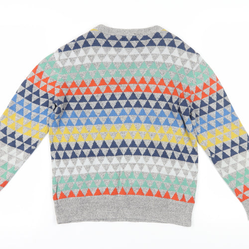 Gap Kids Boys Multicoloured Geometric Knit Jumper Size L