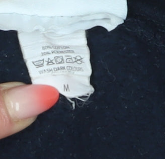 Marvel Men's Black M Pullover Hoodie with Captain America Print