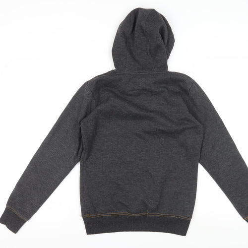 Lonsdale Women's Grey Pullover Hoodie Size 10, Graphic Print