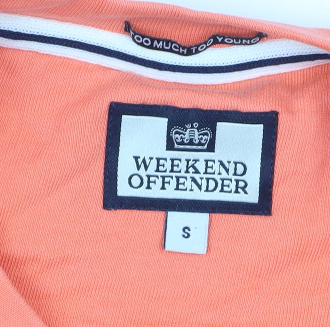 Weekend Offender Orange Pullover Sweatshirt, Small, Unisex