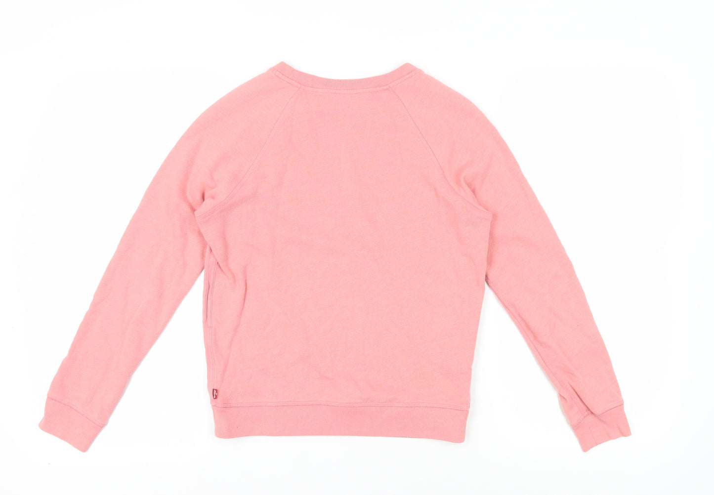 Levi's Women's Pink Logo Sweatshirt XS Raglan Sleeve
