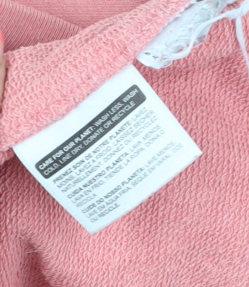 Levi's Women's Pink Logo Sweatshirt XS Raglan Sleeve