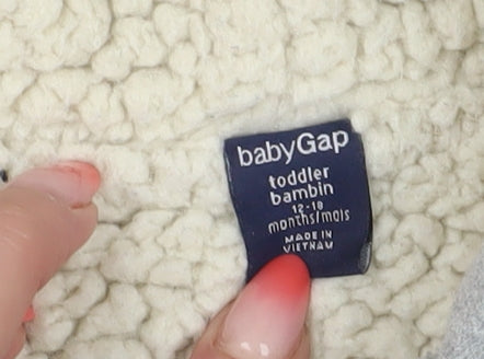 Gap Unisex Baby Grey Hooded Jacket 12-18 Months