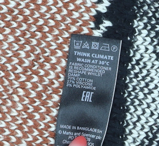 Marks & Spencer Women's Brown Geometric Cardigan, Size 18