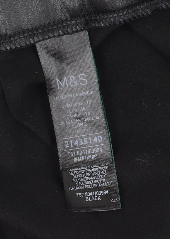 Marks and Spencer Black Women's Leggings Size 18