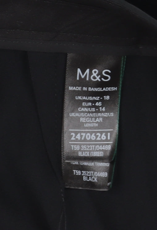 Marks and Spencer Women's Black Cargo Trousers Size 18
