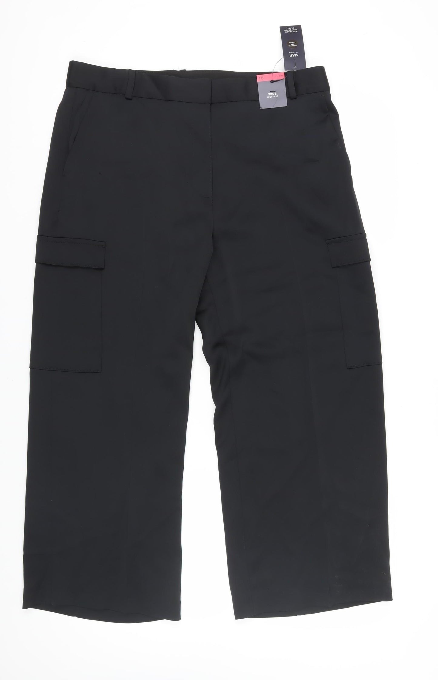 Marks and Spencer Women's Black Cargo Trousers