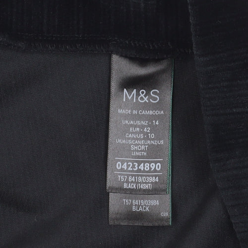 Marks and Spencer Women's Black Ankle Leggings, Size 14