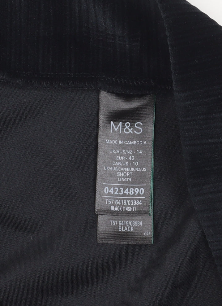 Marks and Spencer Women's Black Ankle Leggings, Size 14