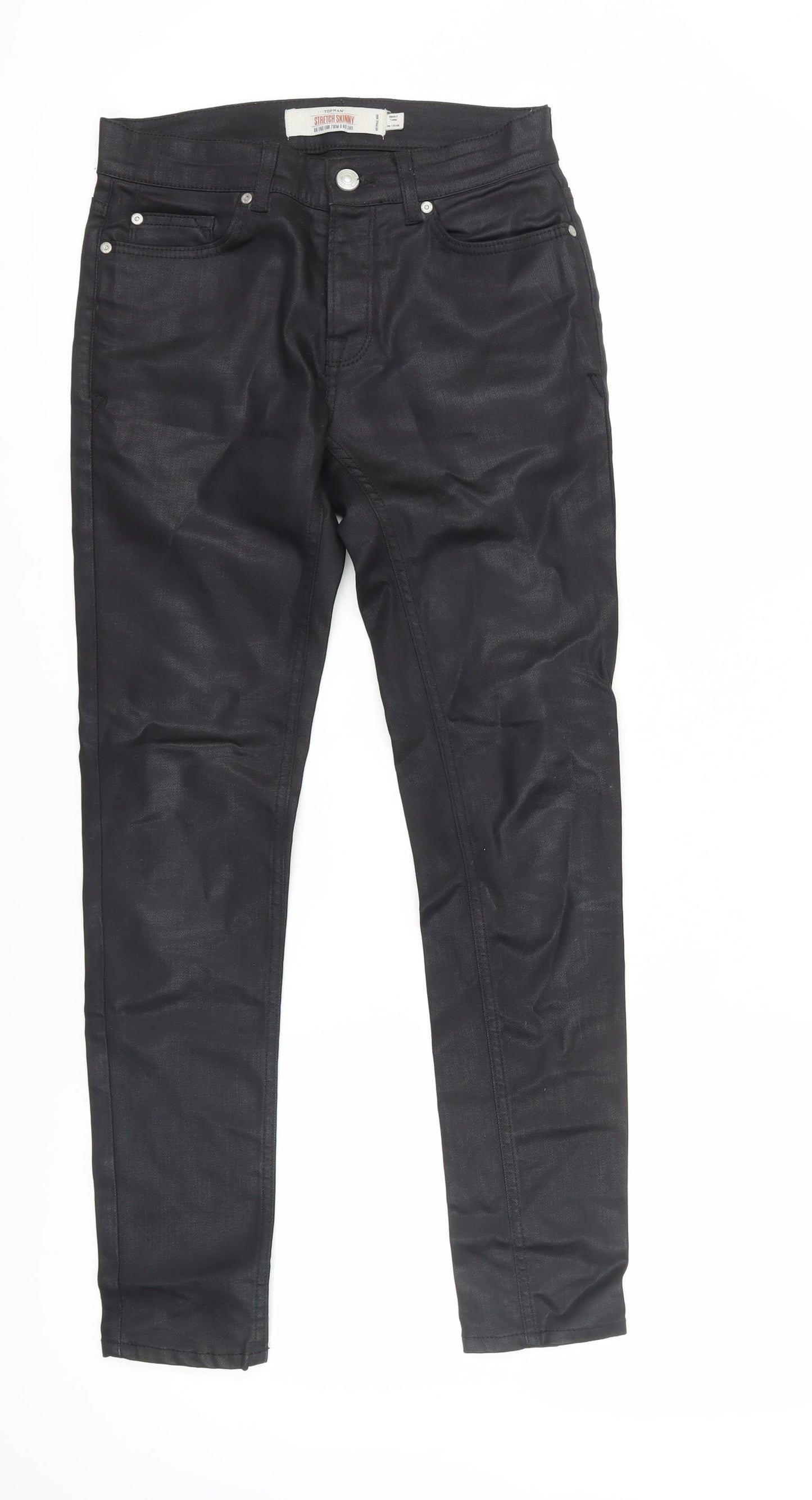 Topman Men's Black Skinny Stretch Trousers - Size S