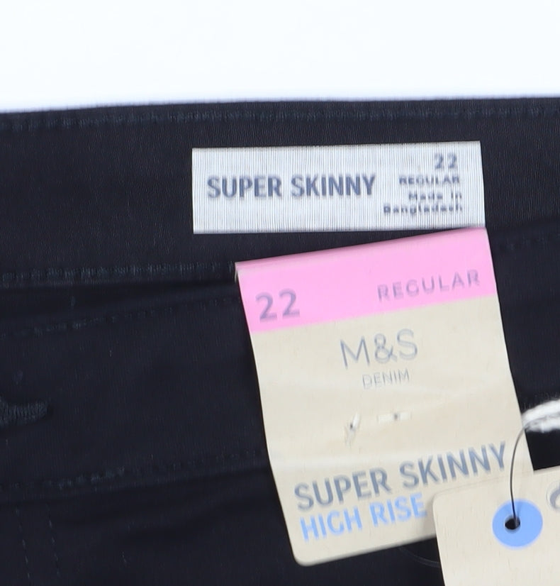 Marks and Spencer Women's Black Skinny Jeans 22