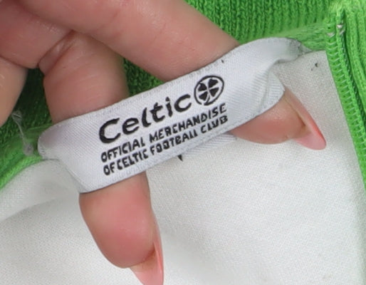 Celtic Women's White Green Full Zip Hoodie Size 14