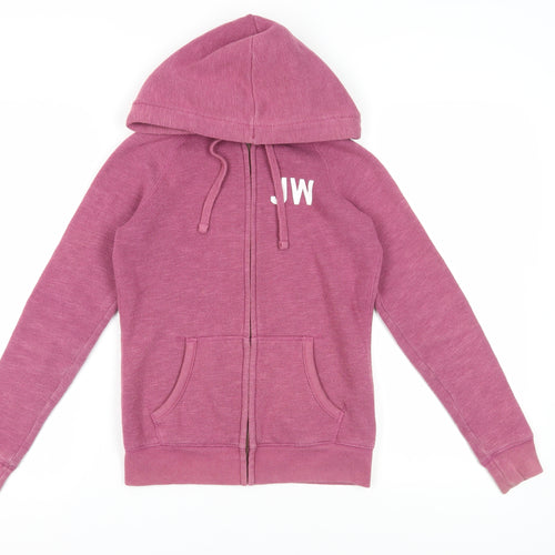 Jack Wills Pink Full Zip Hoodie Women Size 6