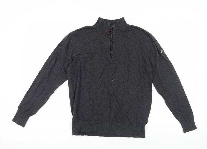 Duck and Cover Men's Black Pullover Jumper Size L