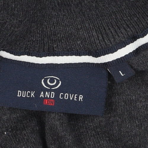 Duck and Cover Men's Black Pullover Jumper Size L