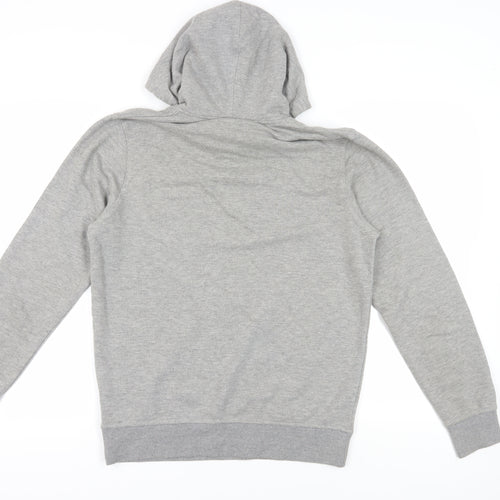 Jack & Jones Grey Medium Hoodie for Men - Stylish Logo Detail