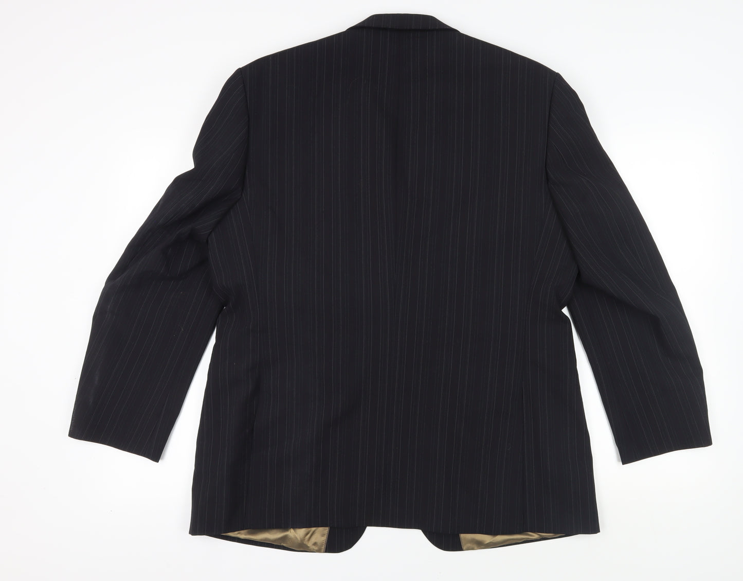 Burton Men's Black Pinstripe Suit Jacket 44S