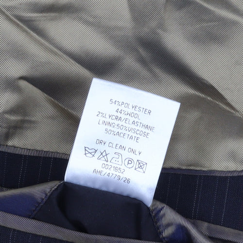 Burton Men's Black Pinstripe Suit Jacket 44S