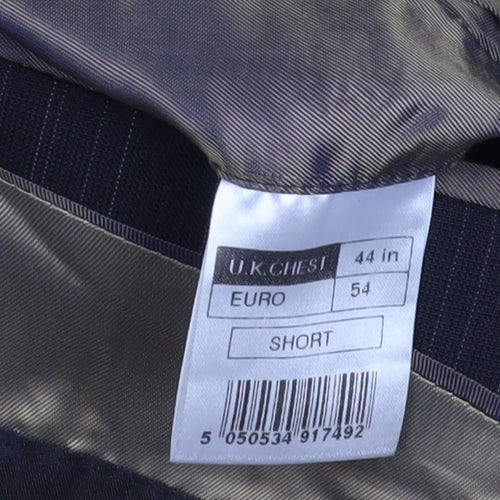 Burton Men's Black Pinstripe Suit Jacket 44S