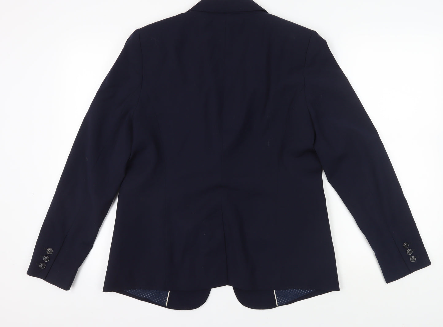 Jigsaw Women's Blue Wool Blazer Size 16 Classic Fit
