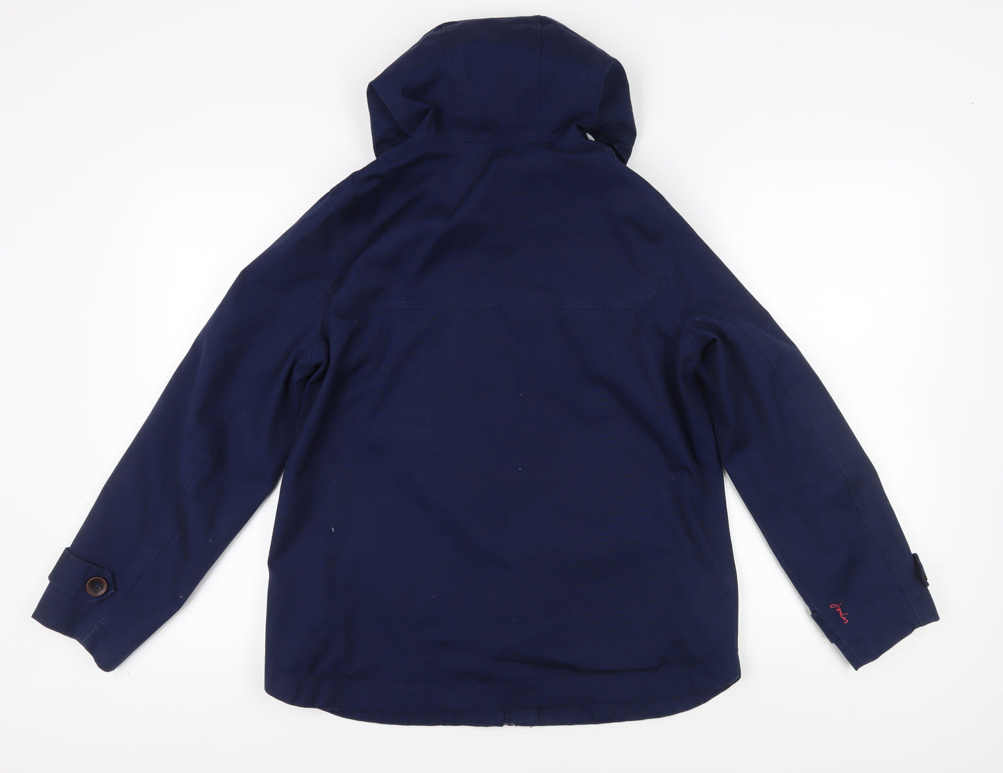 Joules Women's Blue Hooded Rain Coat Size 12